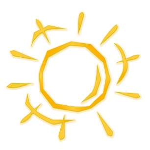 Solsken Minimalistisk T-Shirt Enkel Solkonst