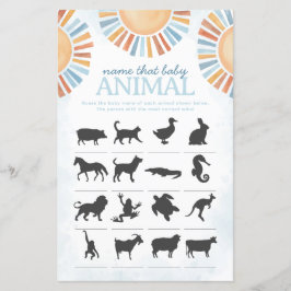 Solsken Namnge det bebisdjuret Bris-spel