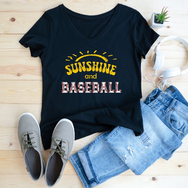Solsken och baseboll i nöd t shirt (Skapare uppladdad)