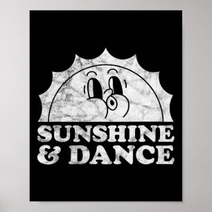 Solsken och dosens Retro Vintage Sol Dancing Dance Poster