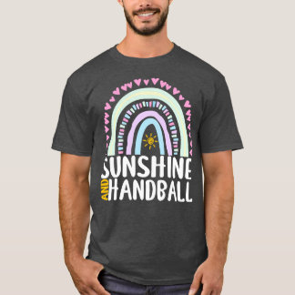 Solsken och handboll Regnbåggåva för kvinnor T Shirt