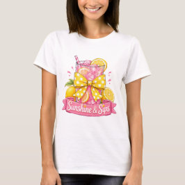 Solsken och klipp sommar prickig dryck design t shirt