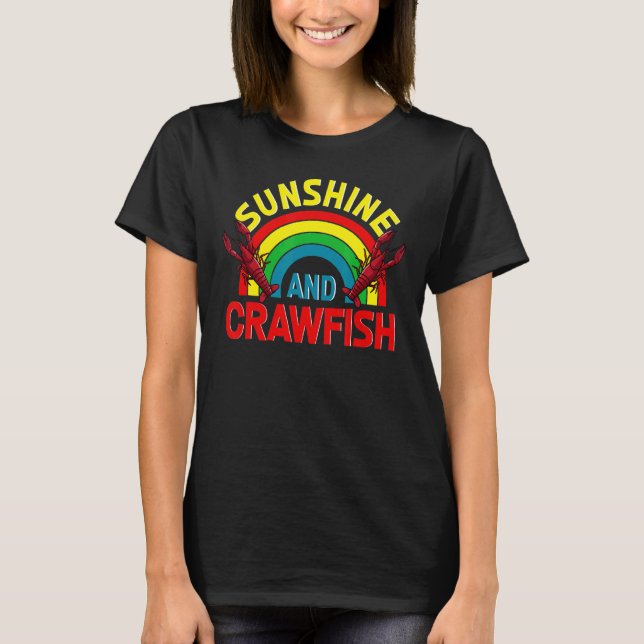 Solsken och Kräftor som orsakar olja Kärlek-kräfto T Shirt (Framsida)