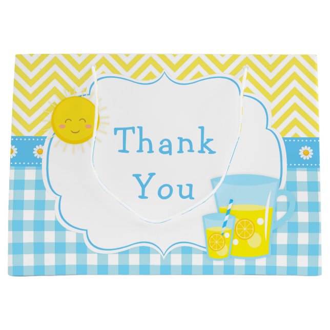 Solsken och Lemonade Blue och Gult Baby Shower (Framsidan)