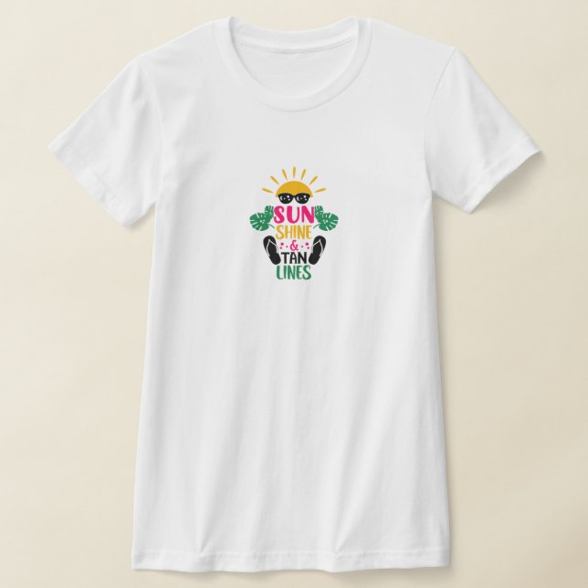 Solsken och linjer t-shirt (Laydown)