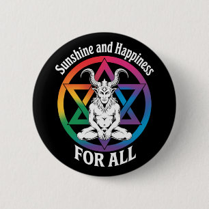 Solsken Och Lycka För Alla Satan HBTQ Pride Knapp