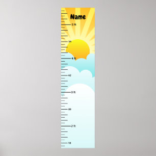 Solsken och molntillväxtdiagram Lägg till barnets Poster