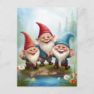 Solsken och Regn Tomte Postkort Vykort