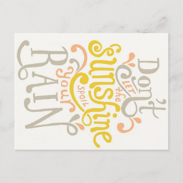 Solsken och ryggmärgsvykort vykort (Framsida)