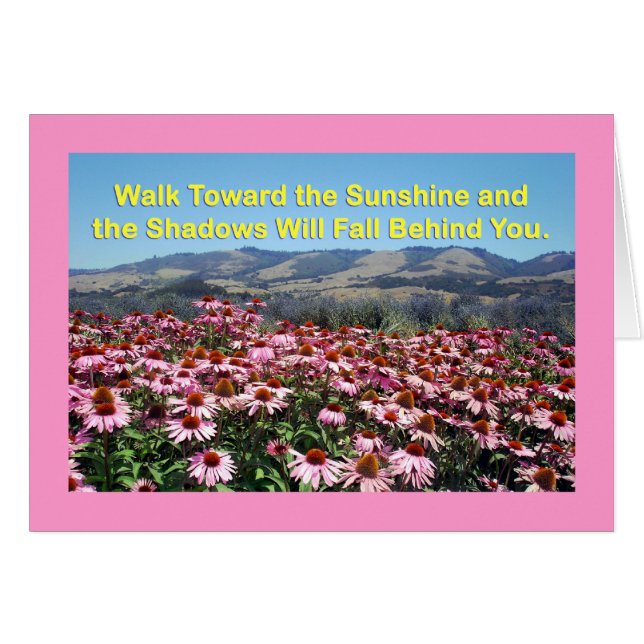 Solsken och skuggkort hälsningskort (Framsidan Horizontal)