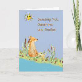 Solsken och Smiles Get well Card-för barn Kort