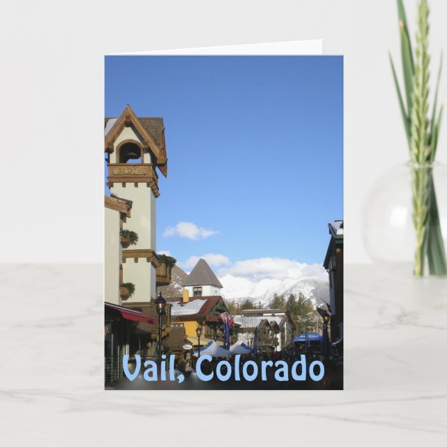Solsken och snö Vail, Colorado Kort (Framsida)