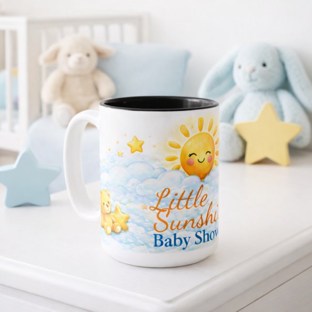 Solsken Och Sofistikation Baby Shower-fest Två-Tonad Mugg (Skapare uppladdad)