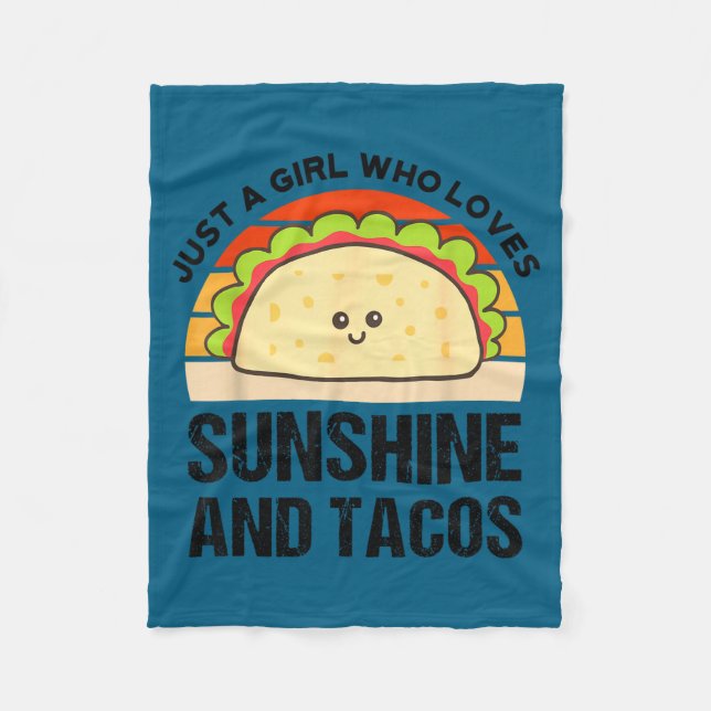 Solsken och taco cinco de mayo fiesta mexikansk fleecefilt (Framsidan)