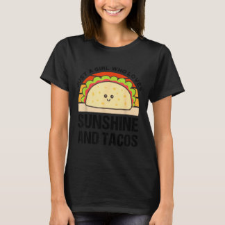 Solsken och taco cinco de mayo fiesta mexikansk t shirt