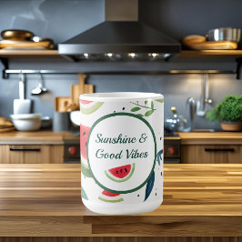 Solsken och vattenmelon kaffemugg