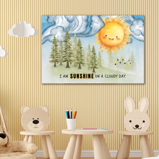 Solsken på en grumlig dag, inspirationell väggkons poster (Skapare uppladdad)
