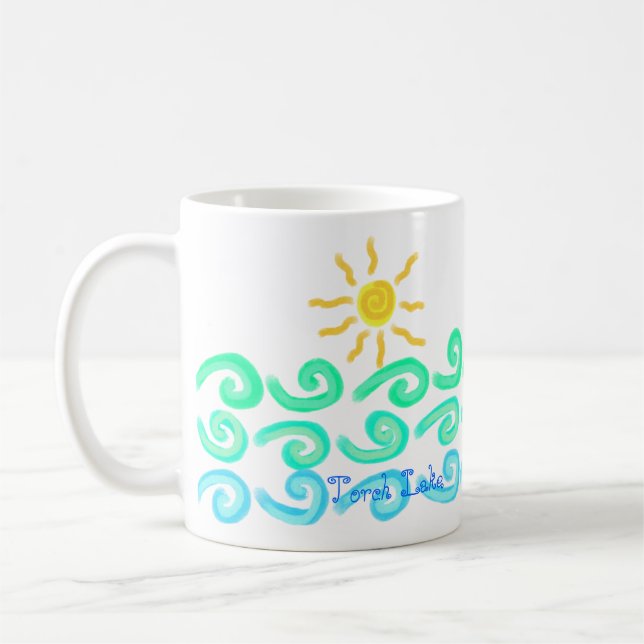 Solsken på fackla muggen för sjökaffe kaffemugg (Vänster)