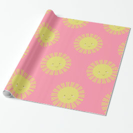 Solsken Rosa Sol Inpackningspapper Presentpapper