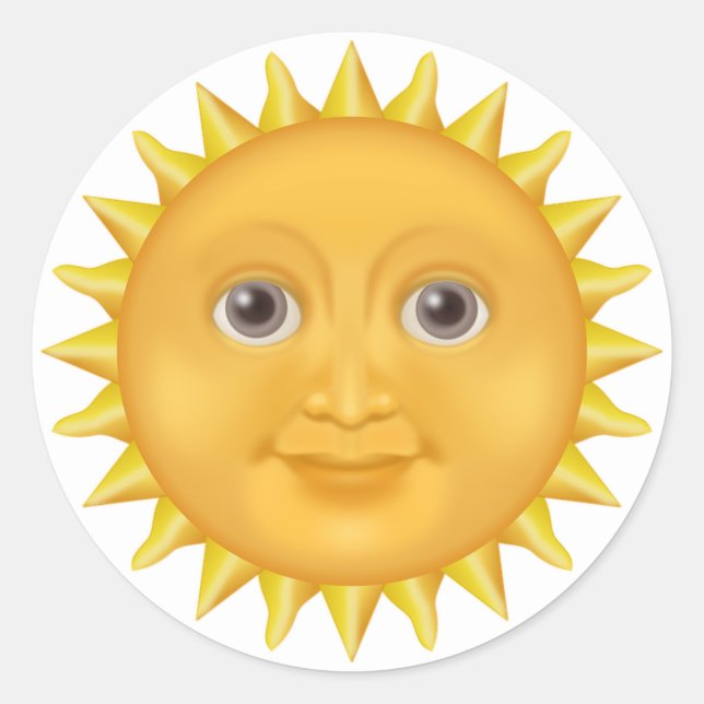 Solsken Runt Klistermärke (Framsida)