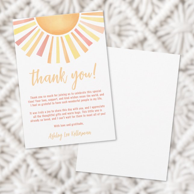 Solsken Sol Tack så mycket Kort (Sunshine Sun Thank You )