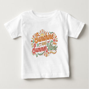 Solsken Sommar Vibbar Retro God Känsla T Shirt