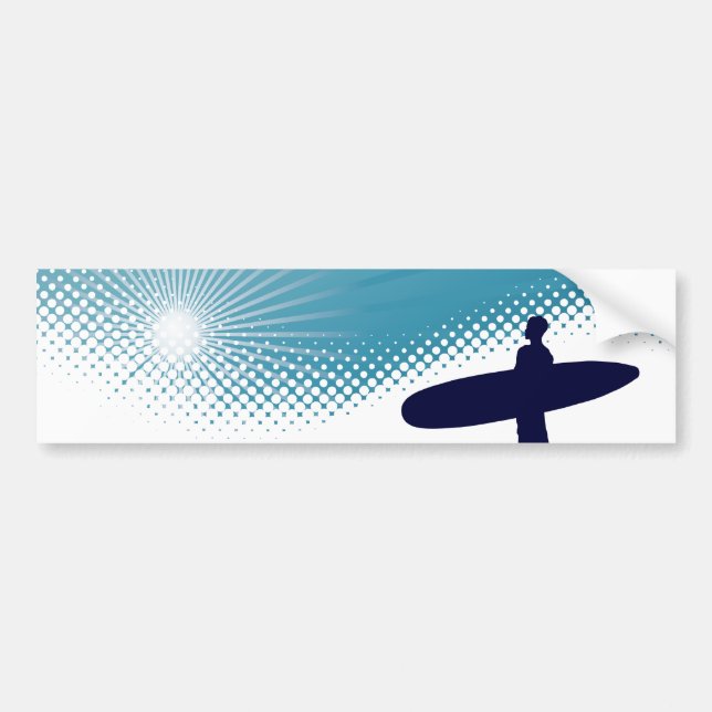 solsken surfing bildekal (Framsidan)