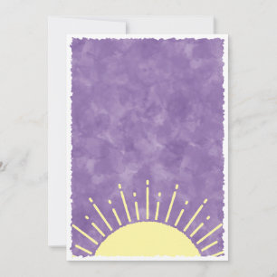 Solsken Vattenfärg Baby Shower Bakgrund Anpassad Inbjudningar