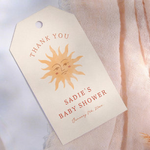 Solsken Vintage Sun Baby Shower Tacksamhet Presentetikett