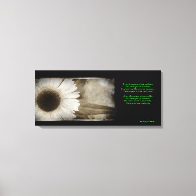 Solsken w/Dikt Canvastryck (Framsida)