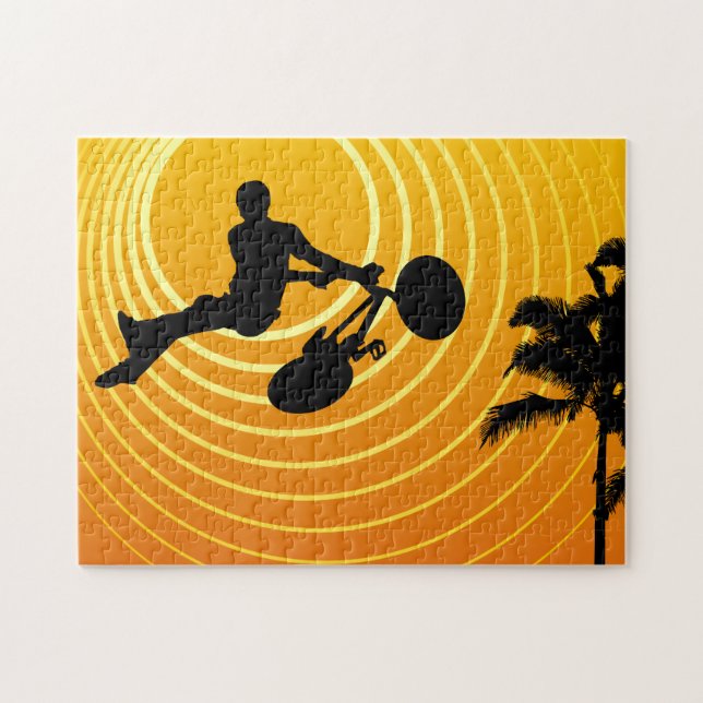 solskenande cykling pussel (Horisontell)