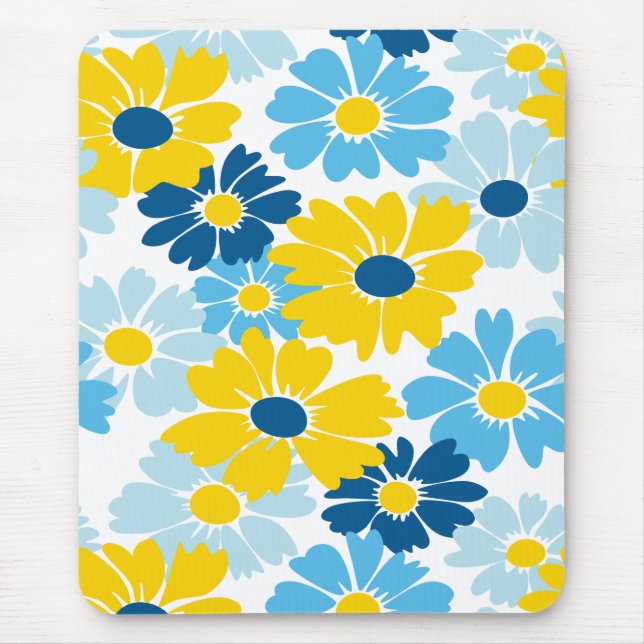 Solskenbar Daisy för Blå himmel-blooming Musmatta (Framsidan)