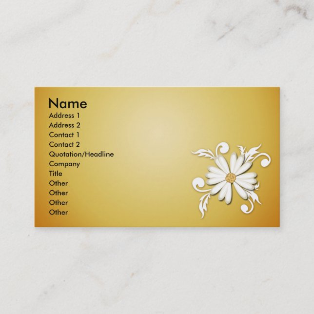 Solskendaisy Visitkort (Framsida)