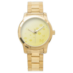 Solskenet blommar n-fjärilar armbandsur