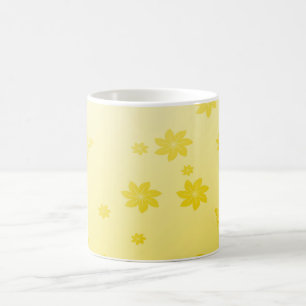 Solskenet blommar n-fjärilar kaffemugg