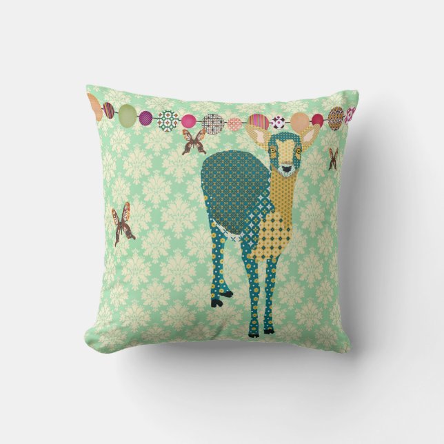 Solskenet lismar & Julep för Golddust fjärilsMint Kudde (Framsida)