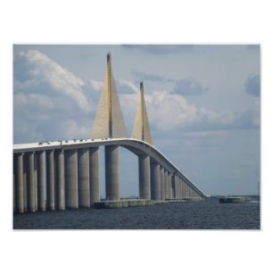 Solskenet Skyway överbryggar Florida fototryck 1