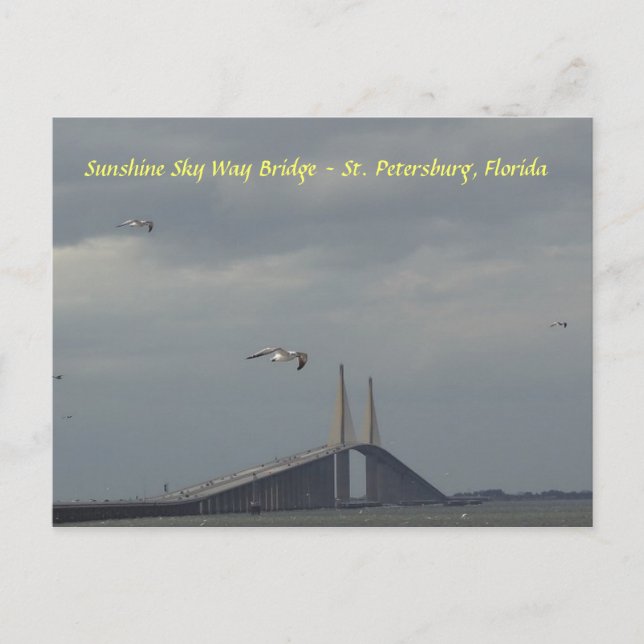 Solskenhimmel överbryggar långt St Petersburg, Vykort (Framsida)