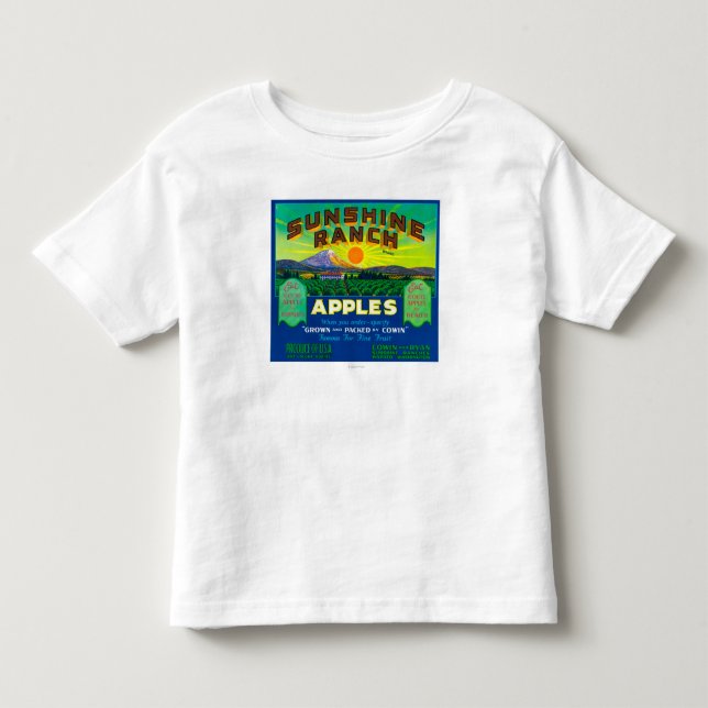 SolskenranchApple etikett - Wapato, WA T-shirt (Framsida)