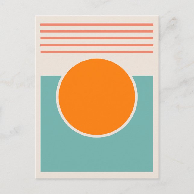 Solskens Abstrakt Design Vykort (Framsida)