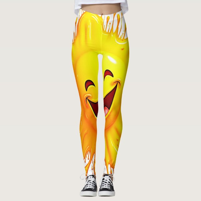 Solskens Smil: Explosion Av Glädje Leggings (Framsida)
