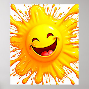 Solskens Smil: Explosion Av Glädje Poster