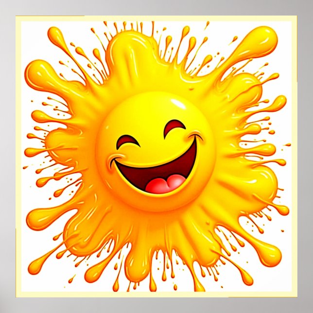 Solskens Smil: Explosion Av Glädje Poster (Framsidan)