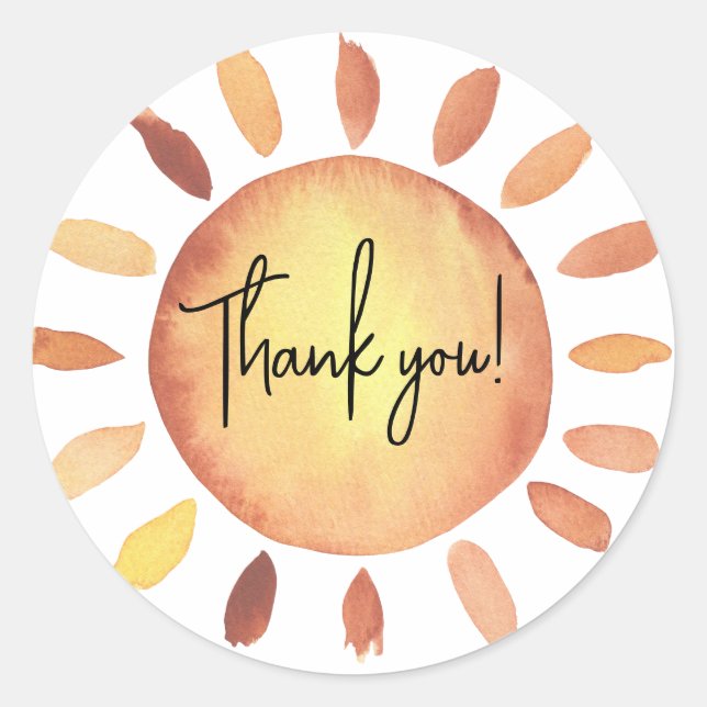 Solskensbabyduschtack Runt Klistermärke (Framsida)