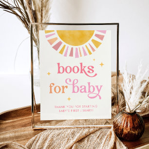 Solskensbabyskor Bokar för Baby-tecken Poster