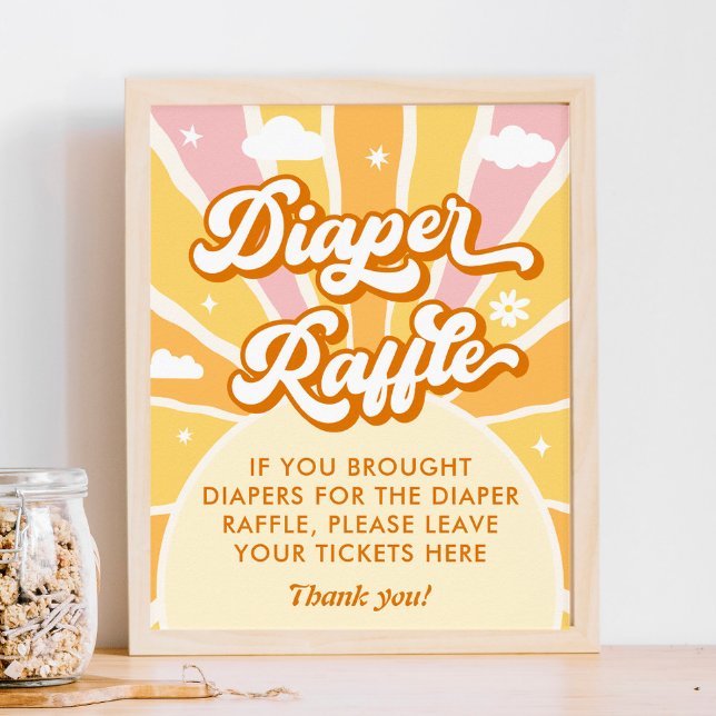 Solskensbabyskor Diaper Raffle Game Poster (Skapare uppladdad)