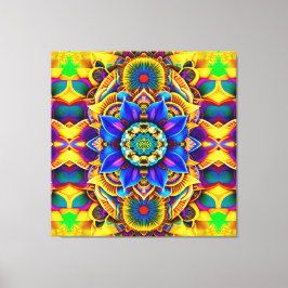Solskensblå accentmandala canvastryck