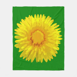 "Solskensblommor" Throw Blanket design. Fleecefilt