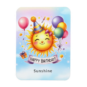 Solskensens eget namn Grattis på födelsedagen Magnet