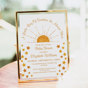 Solskensens lilla Ray Neutral Baby Shower Inbjudningar
